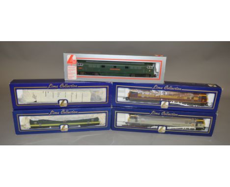 OO Gauge. 5 boxed lima Locomotives, Diesel D9020, Railfreight Distribution 92030, Diesel Class 121 BR W55020, Electric&nbsp; 