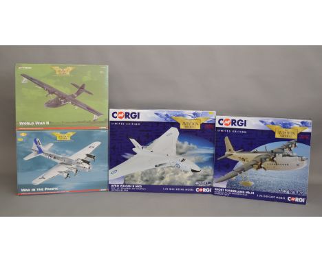 4 Aviation related diecast by Corgi, which includes; Avro Vulcan B MK2, Short Sunderland Mk.III etc (4).