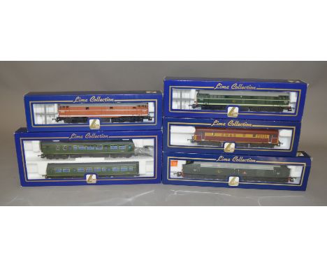 OO Gauge. A boxed Lima 149895A8 DMU101 2 car Set together with four boxed Locomotives, also by Lima, Class 40 D233, Class 31 
