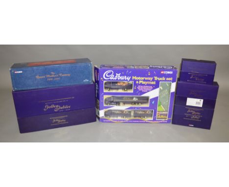 4 boxed Corgi 'Golden Jubilee' diecast models, CC25207 Tramcar, Routemaster Buses CC25902 and CC25903 together with CC09901 S