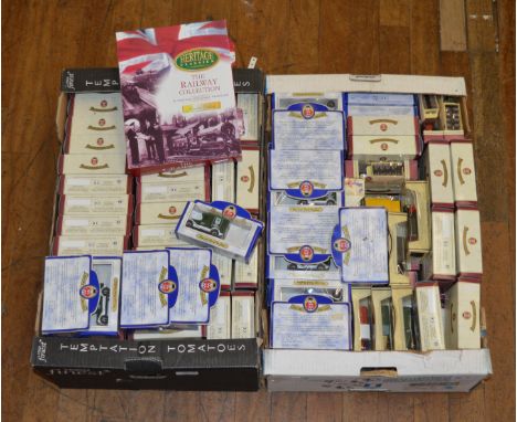 158 boxed diecast models by Oxford, Lledo and Corgi, contained in two boxes, including duplicates of various Oxford promotion