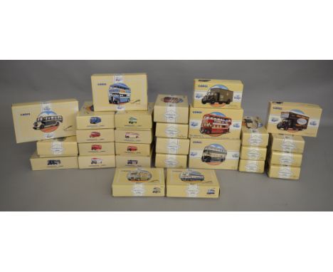 28 boxed Classic Commercials diecast by Corgi, which includes; 97171, 97204, 97208, 97206 etc includes some empty boxes, G/VG