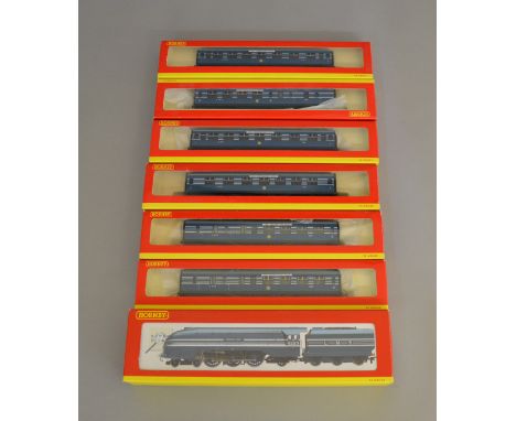 OO Gauge. A boxed Hornby R.2271 LMS blue 4-6-2 Princess Coronation Class 6223 'Princess Alice' together with six boxed matchi