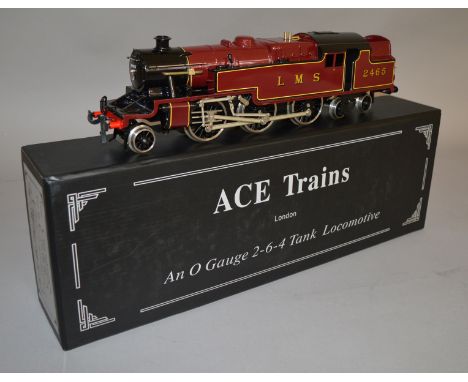 O Gauge. A boxed Ace Trains 2-6-4 Tank Locomotive LMS maroon '2465', appears VG boxed.