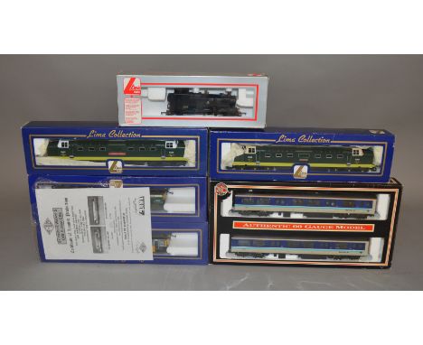 OO Gauge. A boxed Dapol Sprinter 2 car DMU set together with a&nbsp; set of 2 boxed Lima English Electric 73/0, 73/1 Locomoti