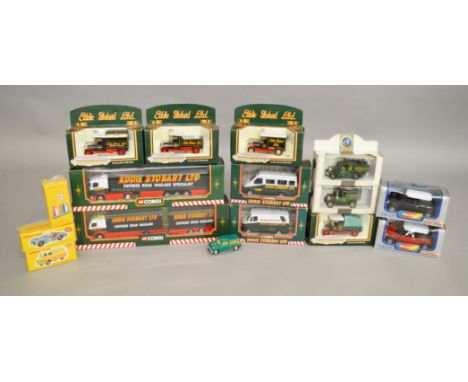 A mixed lot of boxed diecast models which includes; Dinky 111, 49 D, 482, Eddie Stobart by Corgi 59516, 61203, Lledo, Welly e
