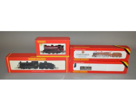 OO Gauge. 4 boxed Hornby Locomotives, including an 0-6-0 Tank 'Harry', R.065 BR 2-10-0 'Evening Star', R.357 LMS 4-6-0 Patrio