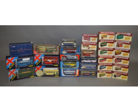 A mixed lot of boxed diecast which includes; Great British Buses, Solido, Original Omnibus etc.