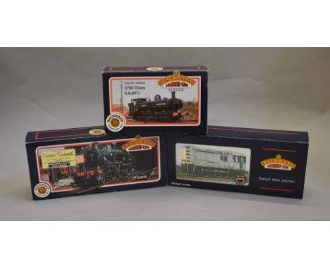OO Gauge. 3 boxed Bachmann Locomotives, 31-901 57xx 5796 BR, 32-101 Diesel Shunter BR green and 31-450 Ivatt 2-6-2 Tank 41221