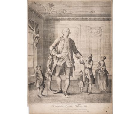 Gigantism.- The Italian giant.- Fougeron (Ignace) Bernardus Gigli Tridentin, after Henry Millington (active ca. 1761-1764), e