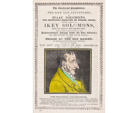 Life and Adventures (The) of Isaac Solomons, The Notorious Receiver of Stolen Goods, Better Known as Ikey Solomons..., hand-c