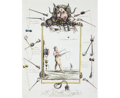Circus.- Joly (Adrien) Le Diable l'emporte!, early representation of the of game of skill, said to be of Chinese origin, the 