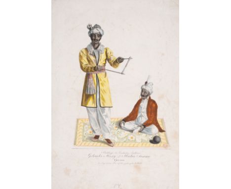 Indian juggler & sword swallowers.- Machek (Antonín, publisher) Indian Jugglers Medua Samme and his brother Mooty Samme playi