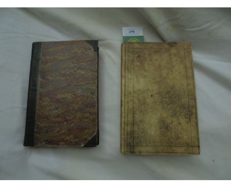 MANUSCRIPT ACCOUNT BOOK of Samuel Marriott of Thorney, Cambs, February 20th, 1841.  8vo, vellum binding, marbled ep's, carefu
