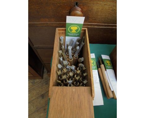 LETTERS and NUMBERS, all with handles in a purpose built box, 30pt. Goudy old style (39 tools) very little used