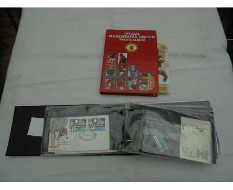 Official Manchester United photo album, together with a album First Day covers including (1956) World Cup Commemorative issue