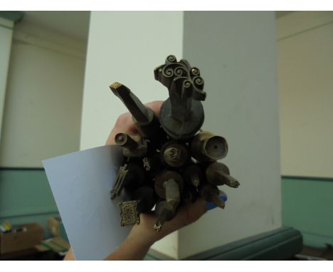 A bundle of 14 finishing tools, mostly centre tools, some very small