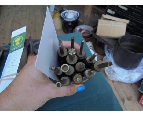 A bundle of 12 centre tools, some very small