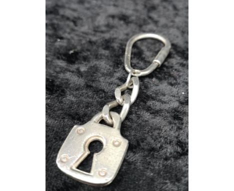 Silver Hall marked key ring. 