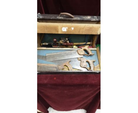Vintage Joiners Tool Chest With Vintage Tools ect 