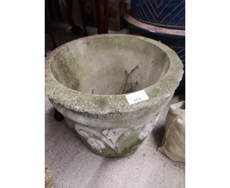 Stone garden planter. 