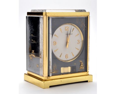 Jaeger LeCoultre, Marina Chinese harbour model: an Atmos clock, with 4 1/4in. dial, with arabic and dagger numerals, black pe