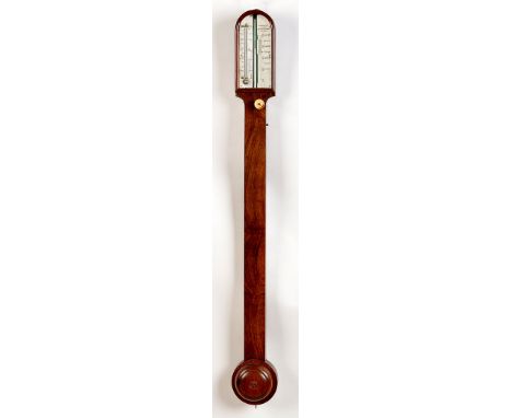 An early Victorian rosewood stick barometer, C. Tagliabue & Casella, 23 Hatton Garden, London, with ivory register, seven wea