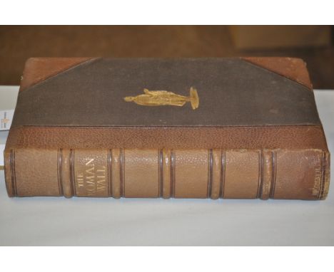Bruce (J. Collingwood) The Roman Wall... Third Edition, 4to, half morocco, Roman soldier in gilt on upper board, frontispiece