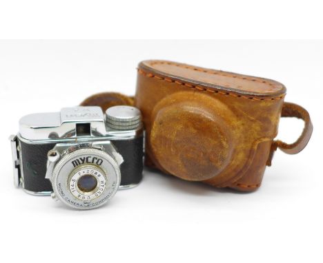 A miniature Mycro Una camera with case