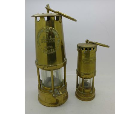 An Eccles miner's safety lamp and one other