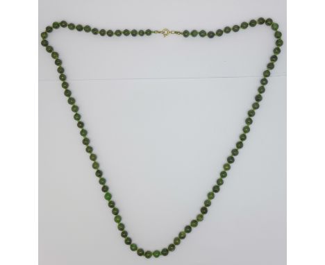 A jade necklace
