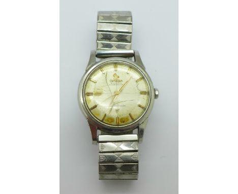 An Omega Constellation automatic chronometer wristwatch with 'pie-pan' dial