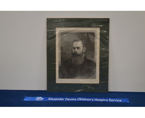 A print portrait of Dr. W. G. Grace, in a mount, 59cm x 49cm IMPORTANT! REGARDING CONDITION REPORTS: Please note this is an a