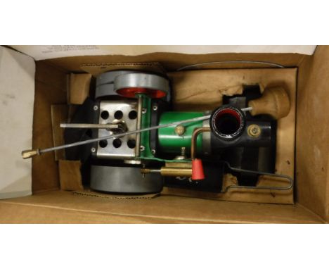 A Mamod SR1A steam roller, boxed, a Mamod stationary engine and another steam engine (3)