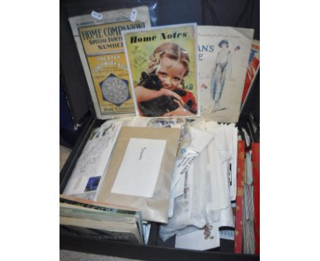 Four various pamphlets/magazines including "Home Notes" 1945, "Home Chat" 1937 "Womans Life" 1920 and "Home Companion" 1919 t