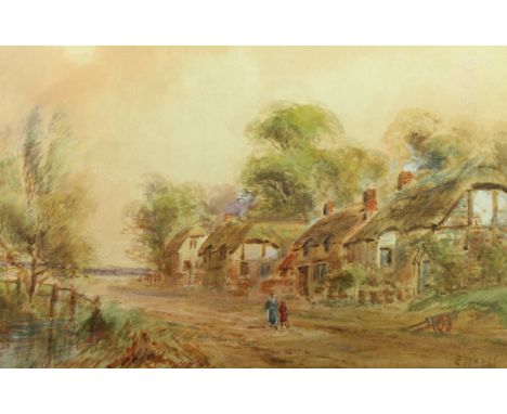 E. NEVILLE "Near Reading" watercolour signed lower left together with two further watercolours by E. NEVILLE titled "Near Dov