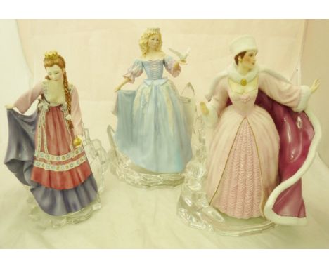 A collection of three House of Fabergé (Franklin Mint) Princess figures including Princess of the Glass Mountain, Princess of