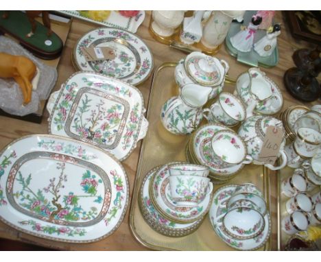 A Qty of Minton and other " Indian Tree "tea and dinnerwares including sandwich plate, teapot, two handled sugar basin, cups 