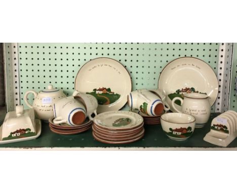 SHELF OF DARTMOUTH POTTERY