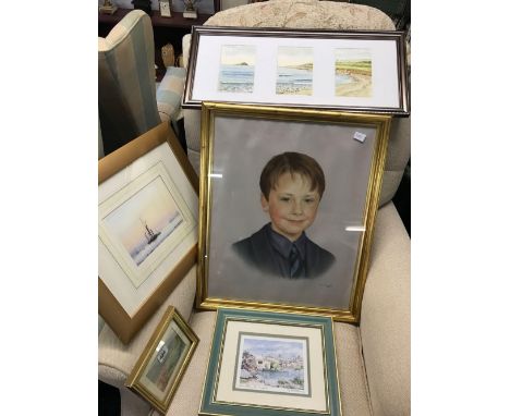 5 F/G MIXED PICTURES - ONE A PORTRAIT OF A BOY