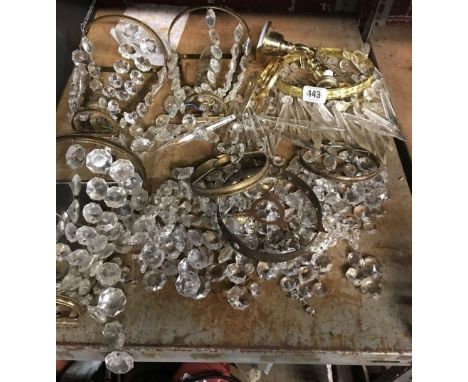 METAL &amp; GLASS LAMP SHADE &amp; WALL LIGHT A/F