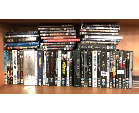 SHELF OF DVD'S