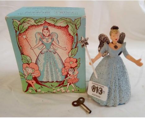 PERIOD TIN PLATE WIND UP TOY - FIGURE OF THE FAIRY QUEEN BY A WELLS &amp; CO LTD - LONDON - MODEL 9/16 (WORKING ORDER &amp; O