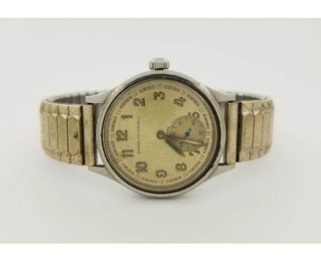 Vintage Girard-Perregaux Swiss Sea Hawk 1950's Wristwatch. 31.5 mm Stainless Steel Case, 2 Body Waterproof, Manual Wind, Swis