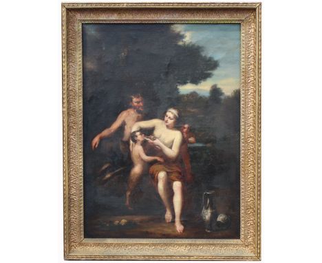 School of Rubins "Pan &amp; Syrinx" Old Master Painting. Appears to be unsigned, has not been examined out of frame. Sight Si