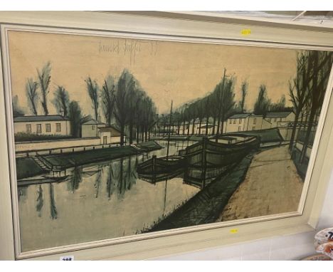  A framed print, signed Bernard Buffet