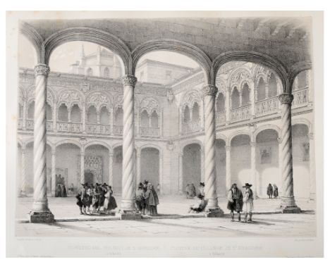 Perez Villamil (Jenaro) Espana Artistica Y Monumental, two vols, half calf, numerous lithographs, Paris 1842 and 1844 (2)  Se