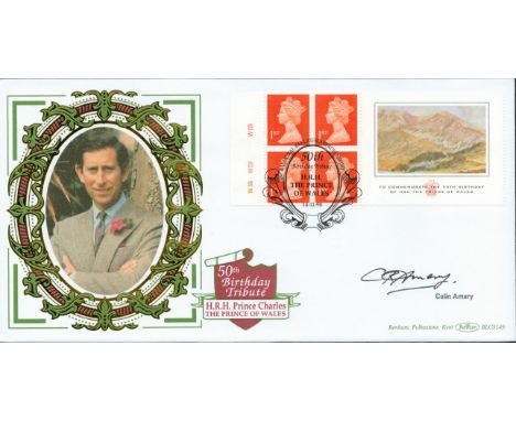 Colin Amery signed 50th Birthday tribute FDC. 14, 11, 98 Balmoral postmark. Good Condition. All autographs come with a Certif