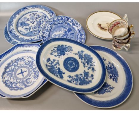 Collection of 19th century pottery and porcelain to include: Spode from the Audrey White collection including 'Grasshopper' d