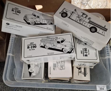 Collection of First Gear and Ertl diecast metal 1:34 scale Fire Engine/Fire Related vehicles, all in original boxes to includ